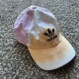 Adidas Purple And White Tie Dye Trucker Hat